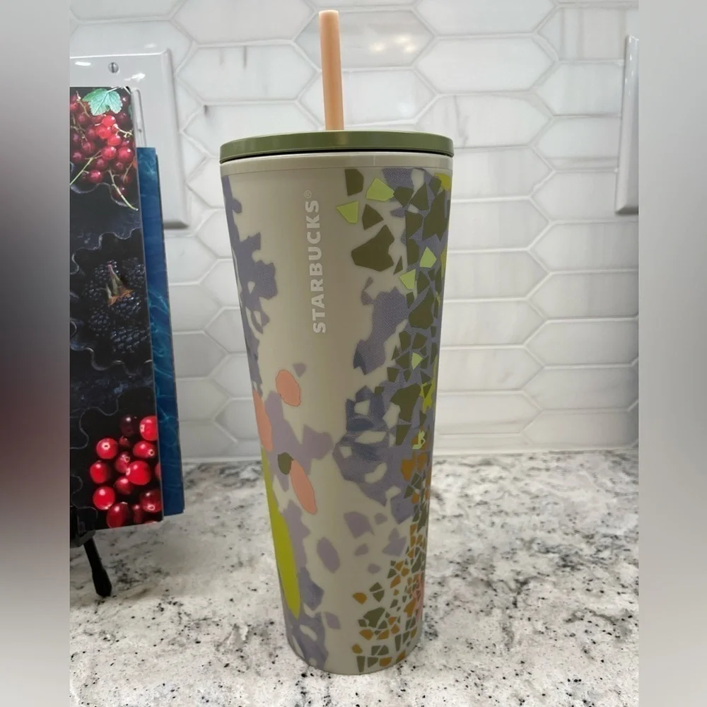 Starbucks Fall 2024 Pastel Multi Color Shapes. Matte Soft Touch Tumbler. NWT. - Picture 3 of 8